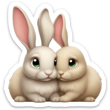 Two bunnies in love sticker