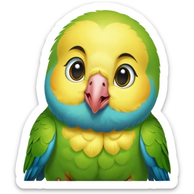 A parakeet that sends kisses sticker