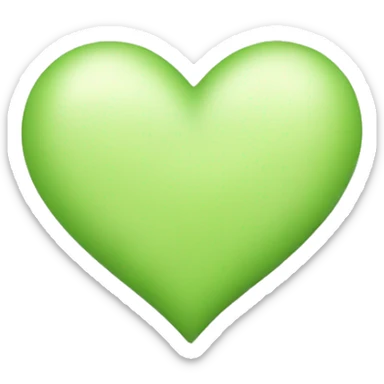 Light Green pastel Apple Heart Emoji  sticker