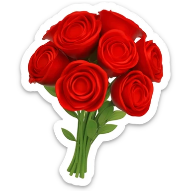 Red bouquet to my man sticker