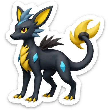 Salandit-Luxray-Umbreon-Silvally-fusion (full body) sticker