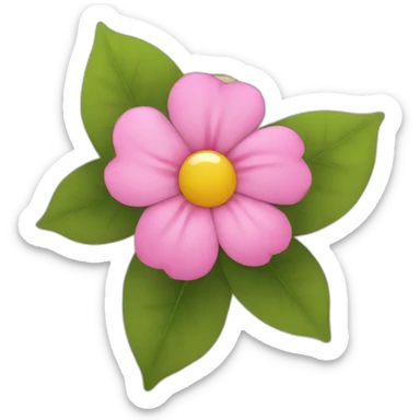 pink flower sticker