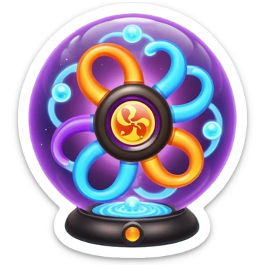 psychic triskelion glowing optical illusionary paranormal fidget spinner planet orb galaxy lava lamp plasma ball plasma lamp light machine thingamabob sticker