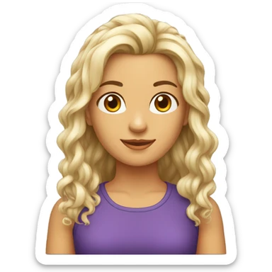 quero um emoji de uma mulher branca de cabelo cacheado curtinho  sticker