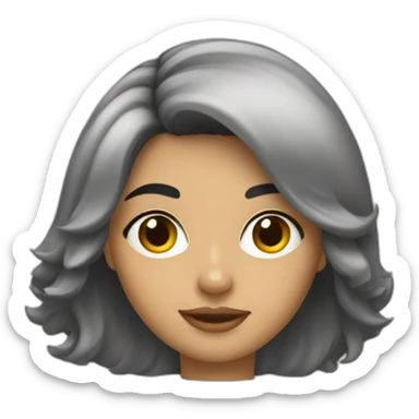 Latina with wolfcut midlong hair sticker