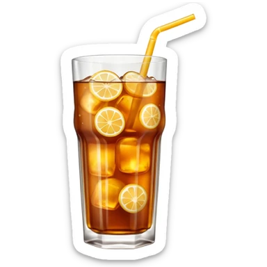ice tea in glass sticker
