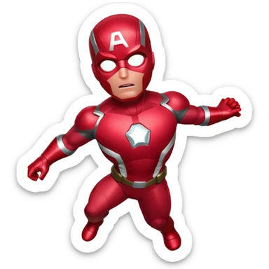 vision marvel body with red face from captain america: civil war sticker