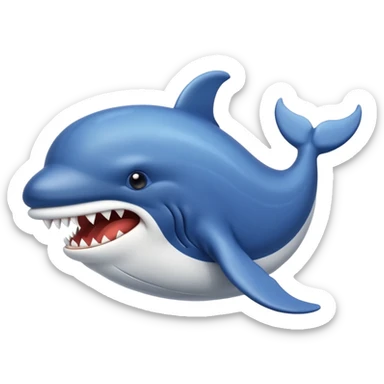 angry docker whale with more exaggerated expression sticker
