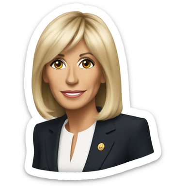 Brigitte Macron sticker