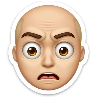 I need you to make an emoji of the gen z stare, like confusion, disgusted and kinda angry sticker