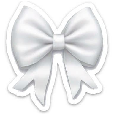 Pretty white bow sticker