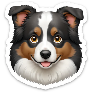  black  and white aussie sticker