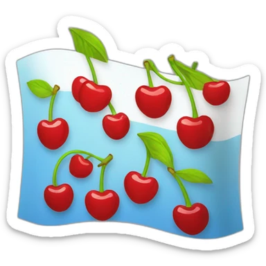 cherry flag of ukraine sticker