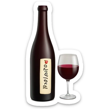 Wine bottle sticker