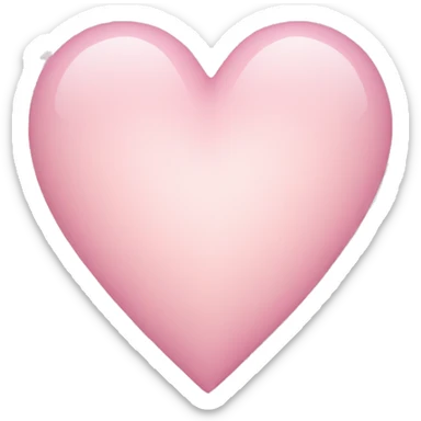 light pink heart  sticker