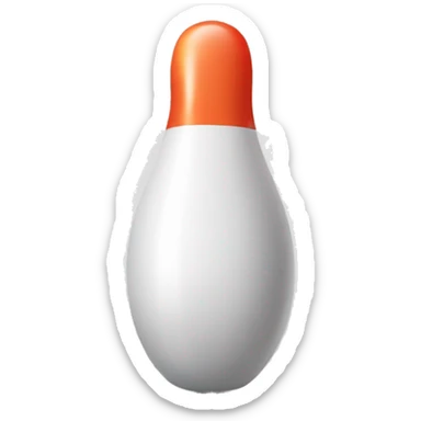 bowling pin with bowling ball next to it sticker