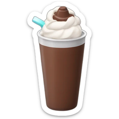 Chocolate protein shake in a shaker cup sticker