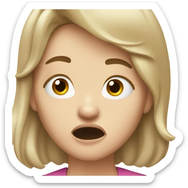 White brunette woman biting her finger and winking sticker