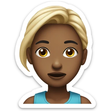 a girl disgusted ￼ sticker