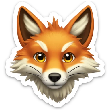 a fox with ninetails sticker