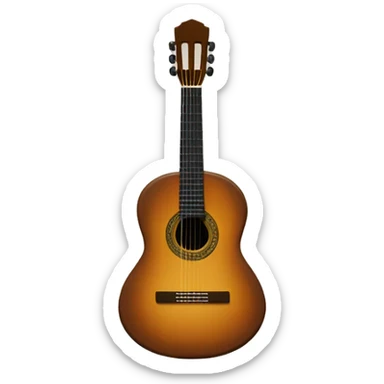 classical guitar with a bow  sticker