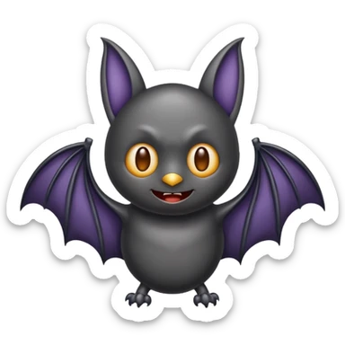 Bat cartoon sticker