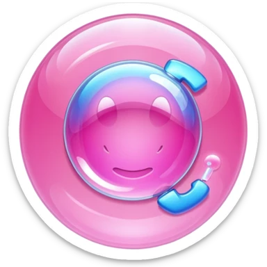 pink phone contacts bubble sticker