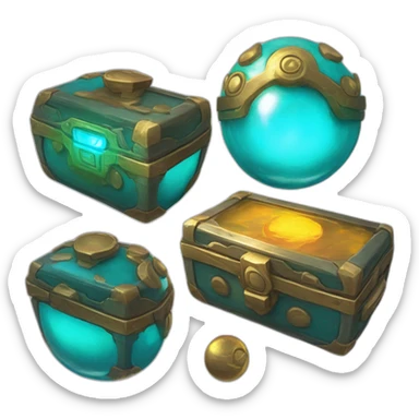 Pokemon Game LootCase Color DarkCyan Rich Treasure Legendary Epic Pokeballs Pokemons and Pokemon Items Inside this have Shiny Glow sticker