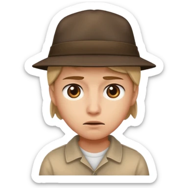 Jealousy - fear of losing someone's affection to a rival - looking around a corner sticker