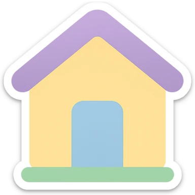 vector icon of a home icon in clean minimal flat design, colorful modern UI style, isolated on white background, 2D flat vector, trending design, soft shadows, commercial use ready, no text sticker