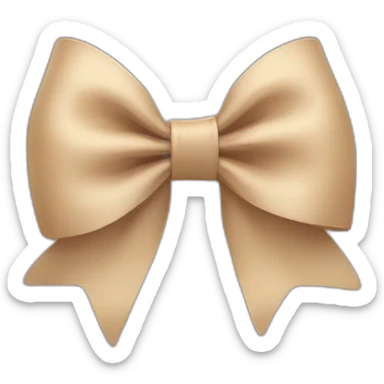 Beige bow sticker