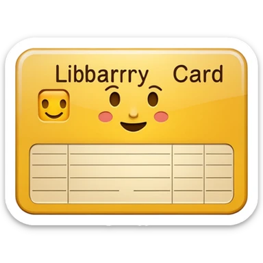 Library card
 sticker