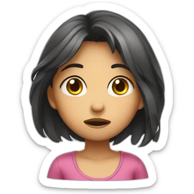 embarrassed girl sticker