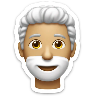 Emoji com tal de banho na cabeça e cremes na mão  sticker