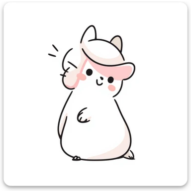 soft pastel Japanese hand-drawn chibi style sakura blossom, full-body, clean lines, with blushing cheeks sticker