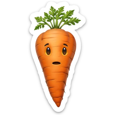 rotten brown carrot sticker