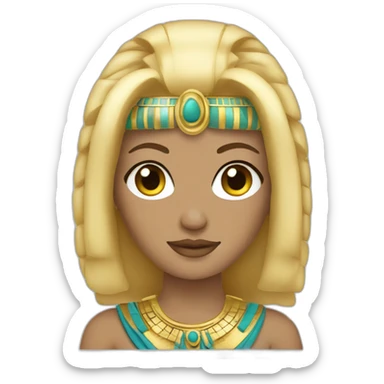 Cleopatra with blonde hair sticker