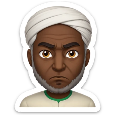 in profile, angry Iranian sticker