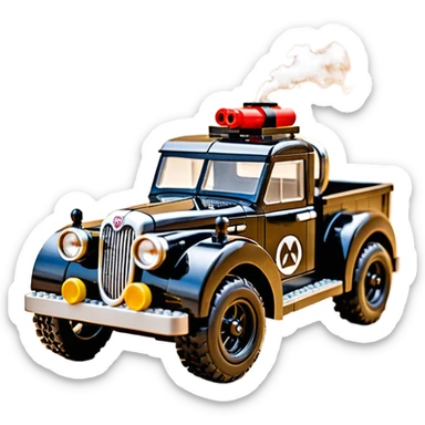 1:10 off-road lcg smoking Basher Wednesday Adam’s CatWoman’s 1954 blackened tarnished hotrod Lego jaguar extended cab rc pickup (extra wide low-profile pin tires without fenders) sticker