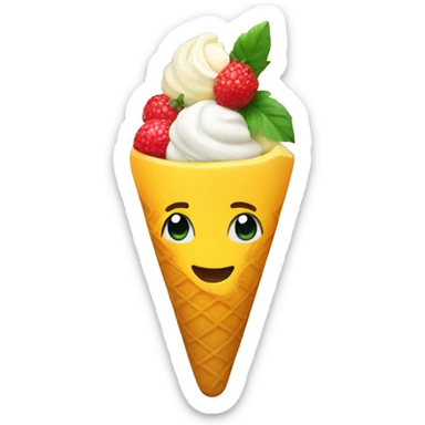 fruta y helado sticker