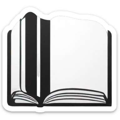 book logo minimal monochrome sticker