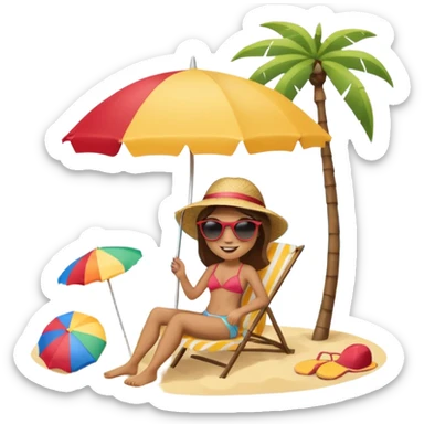 persona poniendo toldo sticker