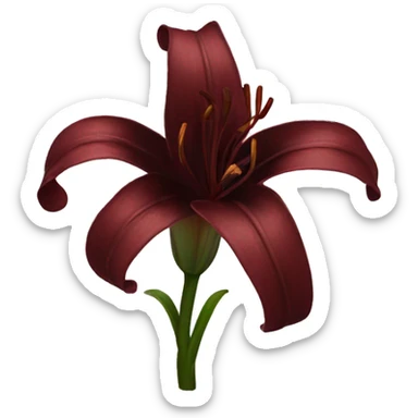 dark red lilies  sticker