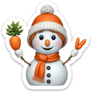 snowman with outfits  sticker
