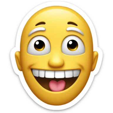 Emoji trying not to laugh sticker