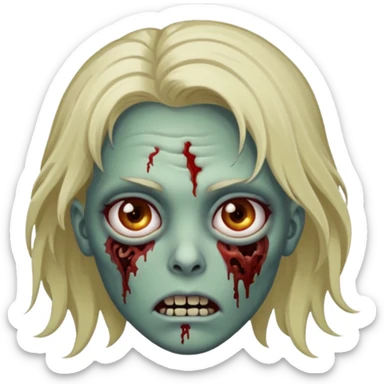 Faça um emoji de zumbi que se pareça comigo. sticker