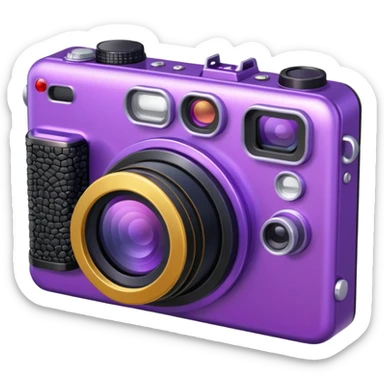 Glitter Hot Camera Purple sticker