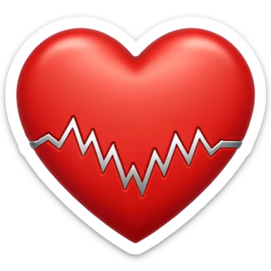 heart with a zigzag outline sticker