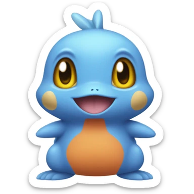 pokemon Mudkip, front face sticker