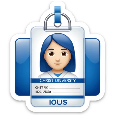 generate an ios genmoji of a college id card that says "CHRIST UNIVERSITY ID" sticker